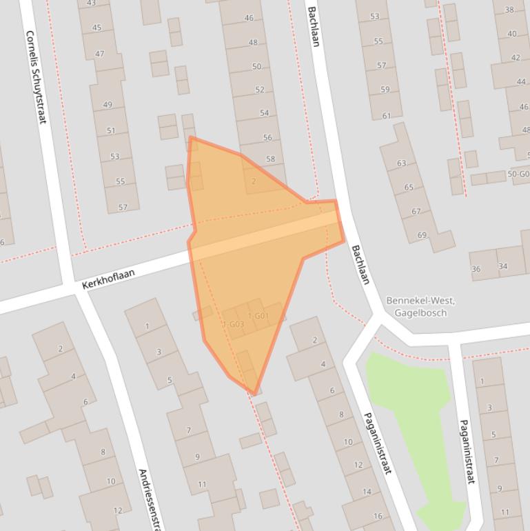 Kaart van postcodegebied 5654HZ.