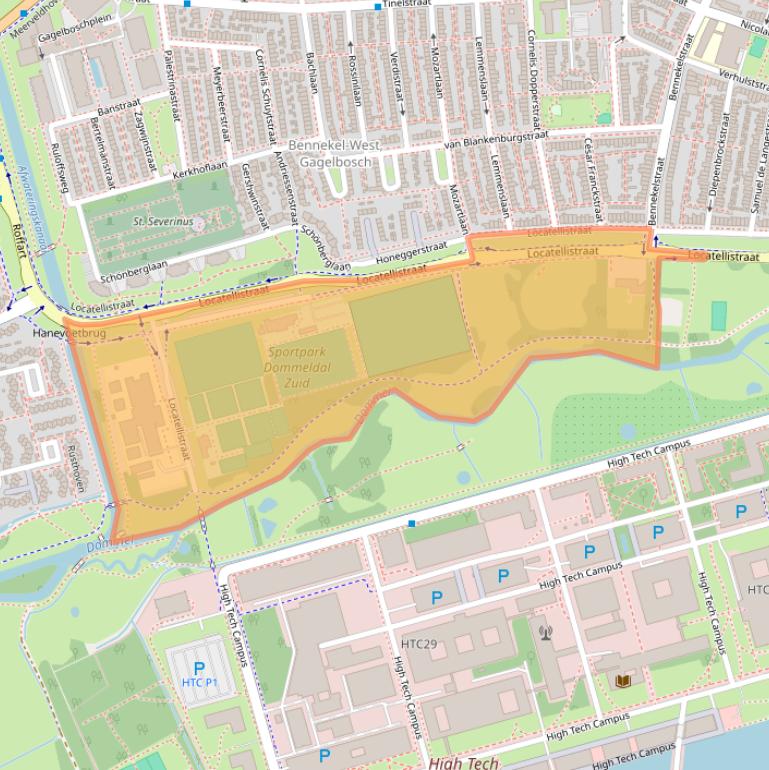 Kaart van postcodegebied 5654JB.