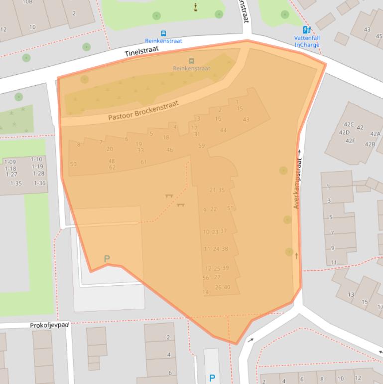 Kaart van postcodegebied 5654JD.