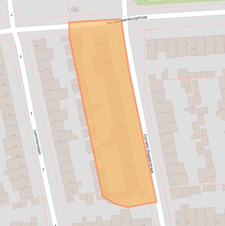 Kaart van postcodegebied 5654JJ.