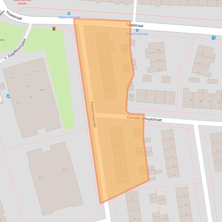 Kaart van postcodegebied 5654KG.