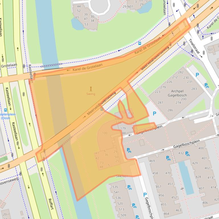 Kaart van postcodegebied 5654KN.
