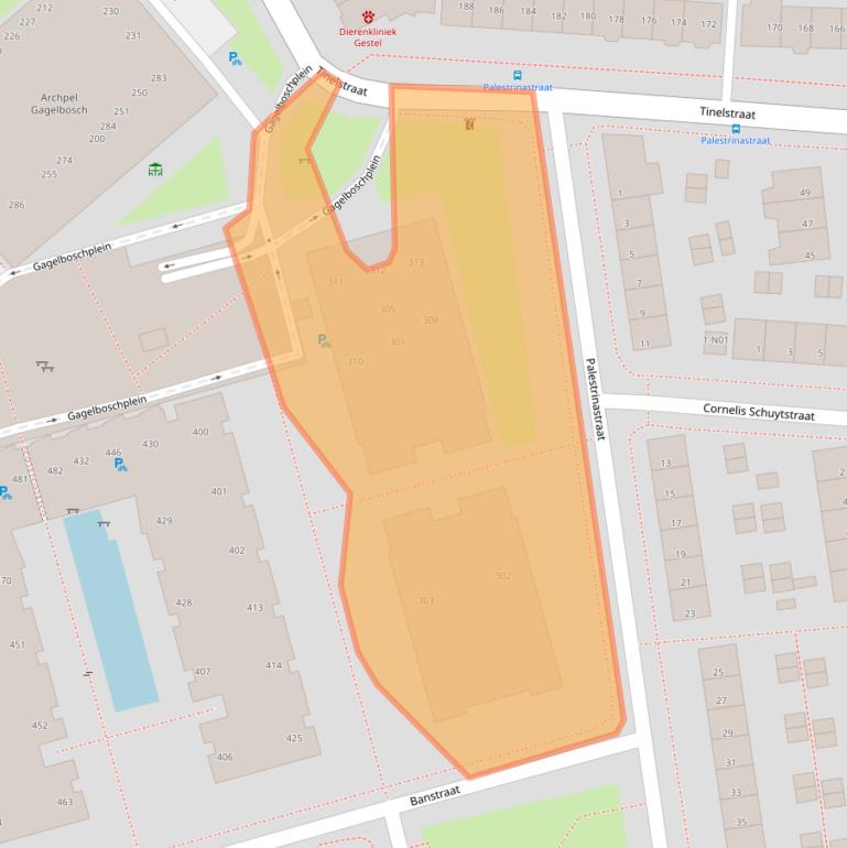 Kaart van postcodegebied 5654KR.