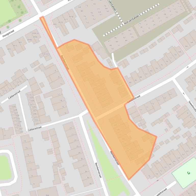 Kaart van postcodegebied 5654LA.