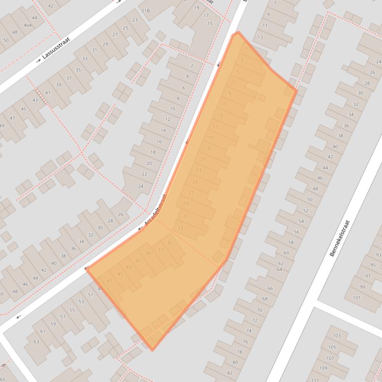 Kaart van postcodegebied 5654LD.