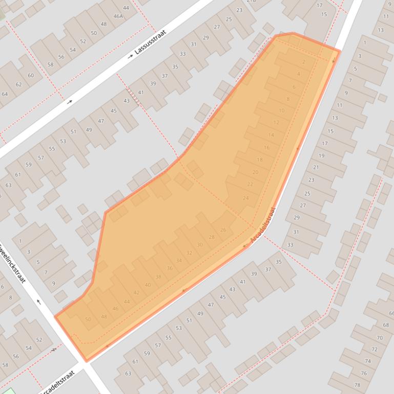 Kaart van postcodegebied 5654LG.