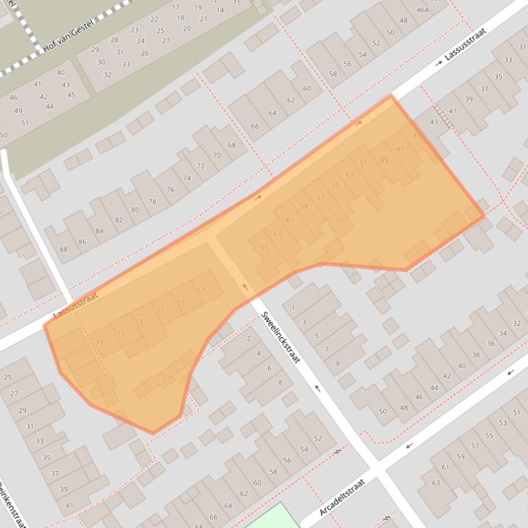 Kaart van postcodegebied 5654LK.