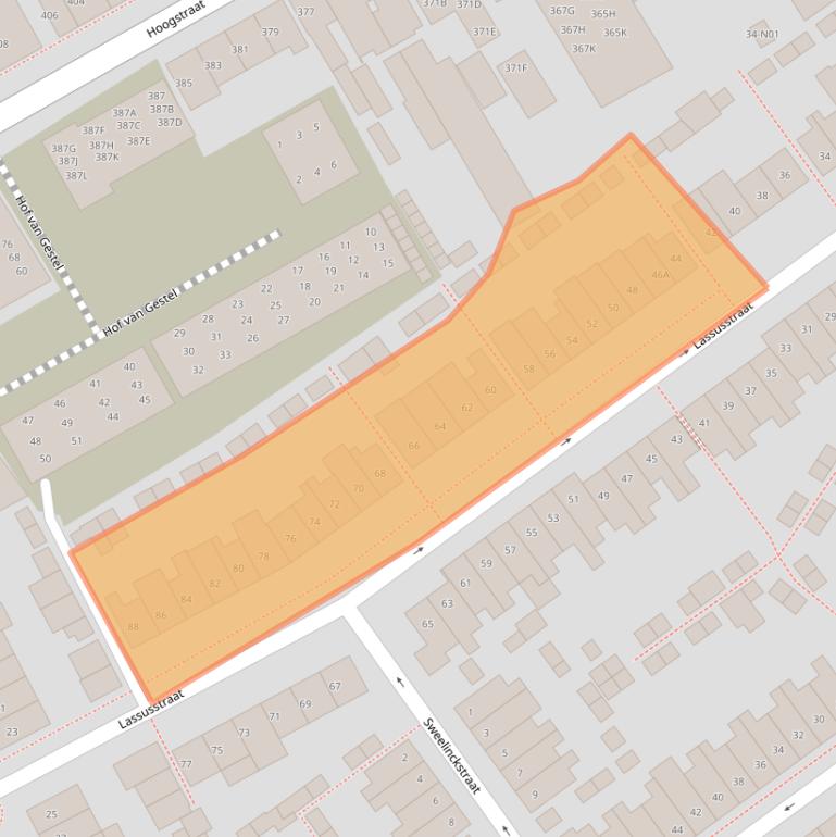 Kaart van postcodegebied 5654LM.