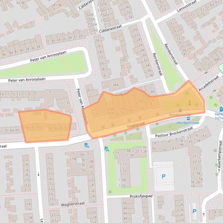 Kaart van postcodegebied 5654LT.