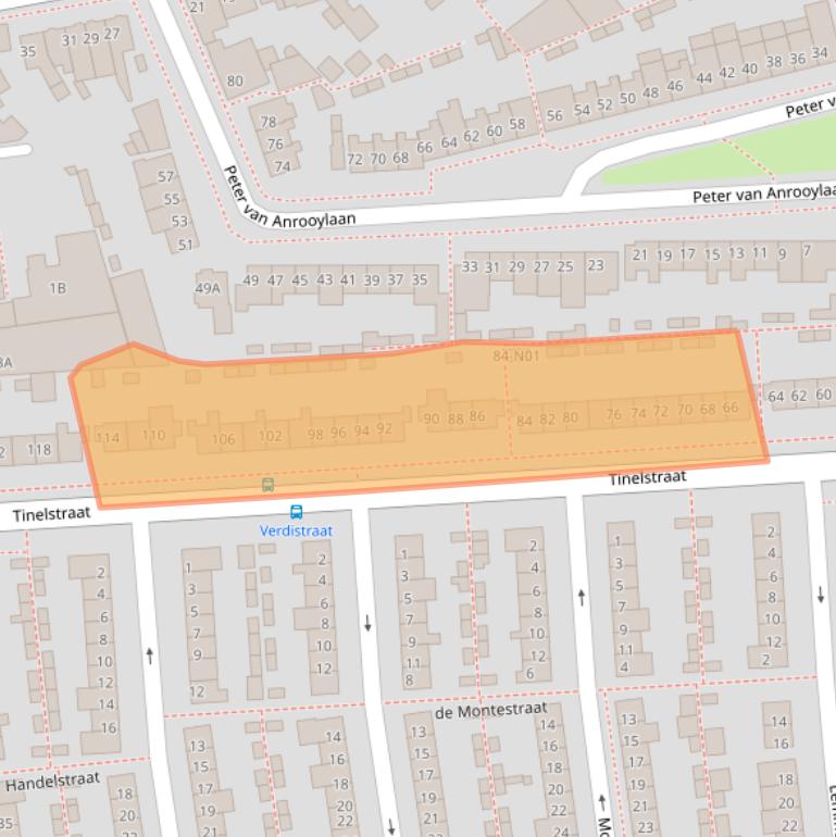 Kaart van postcodegebied 5654LV.