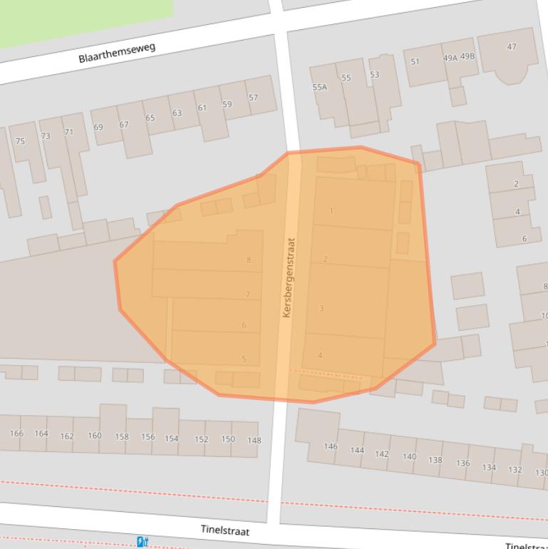 Kaart van postcodegebied 5654LZ.
