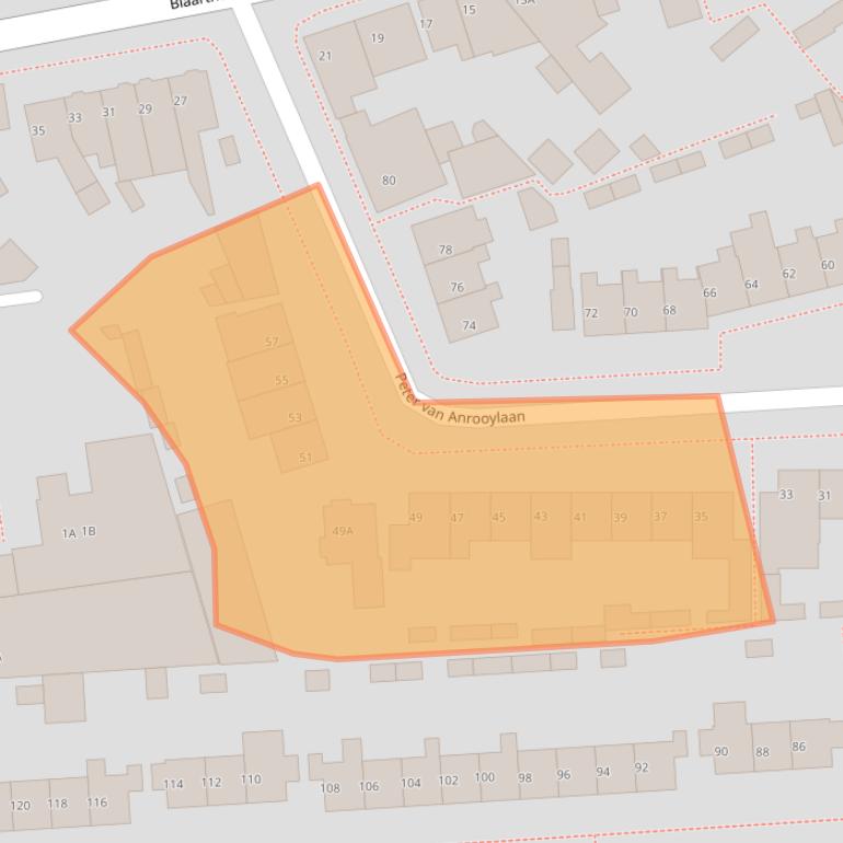 Kaart van postcodegebied 5654MB.