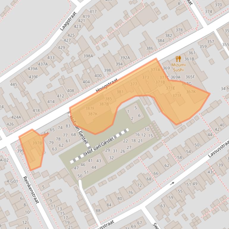Kaart van postcodegebied 5654ND.