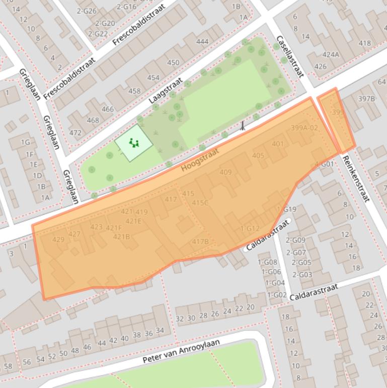 Kaart van postcodegebied 5654NE.