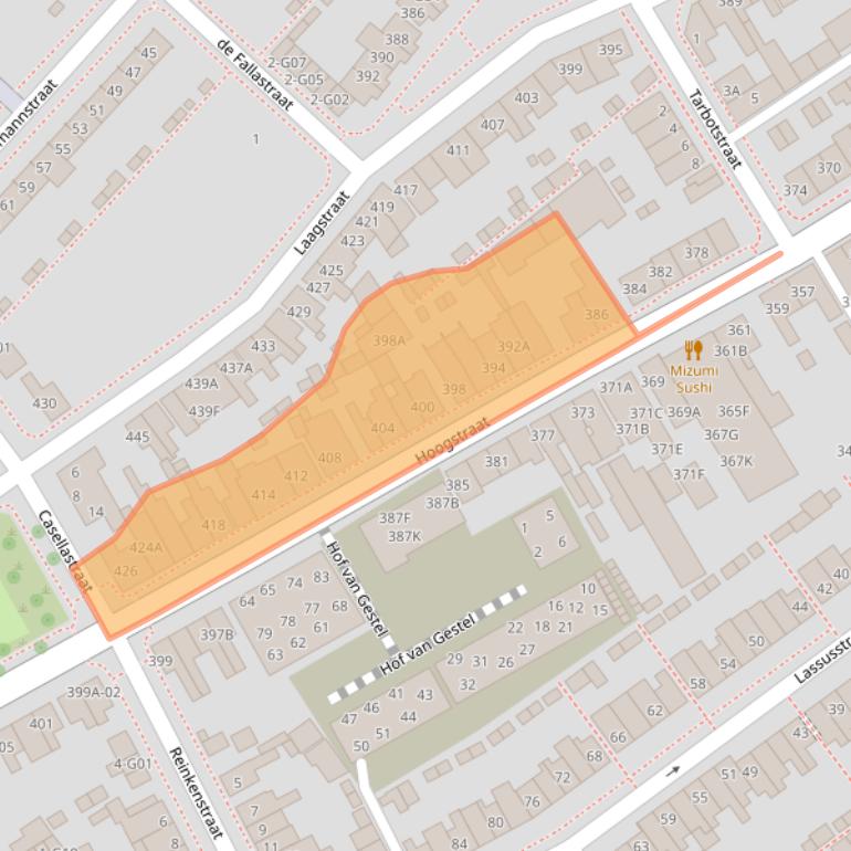 Kaart van postcodegebied 5654NK.