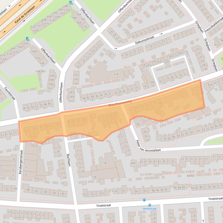 Kaart van postcodegebied 5654NR.
