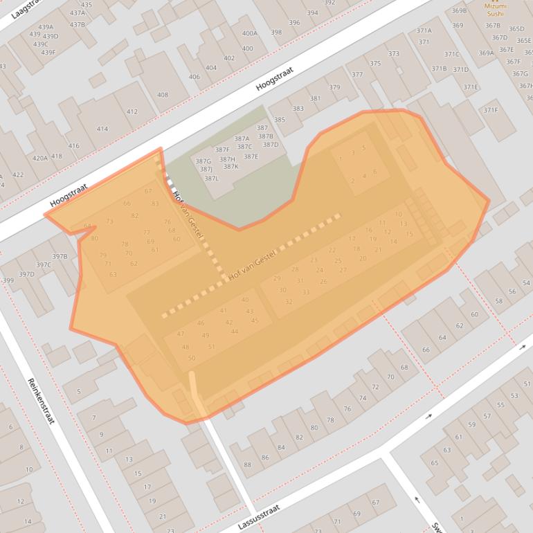 Kaart van postcodegebied 5654NX.