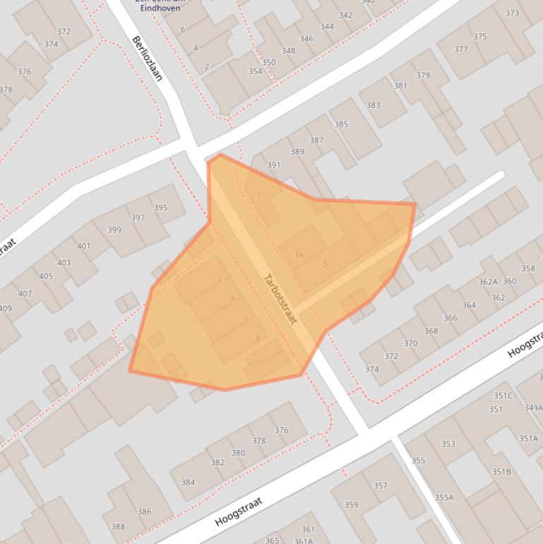 Kaart van postcodegebied 5654NZ.