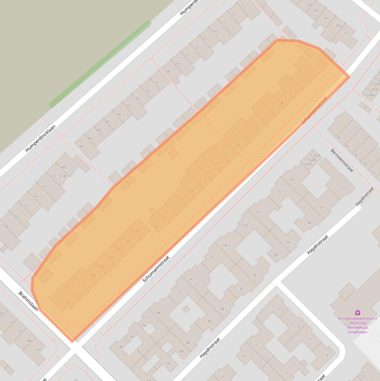 Kaart van postcodegebied 5654PH.