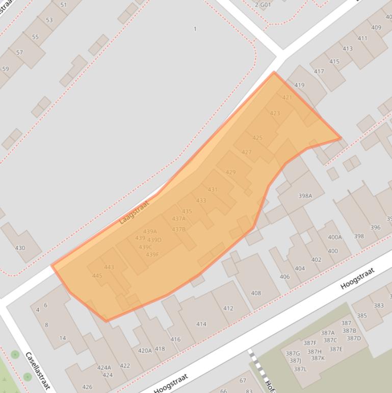 Kaart van postcodegebied 5654PN.