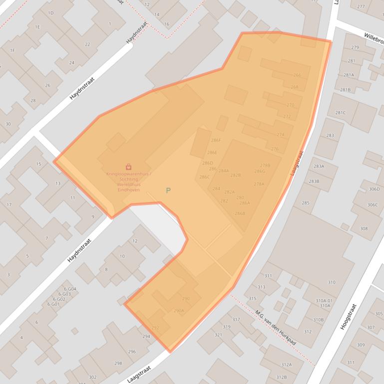 Kaart van postcodegebied 5654PP.