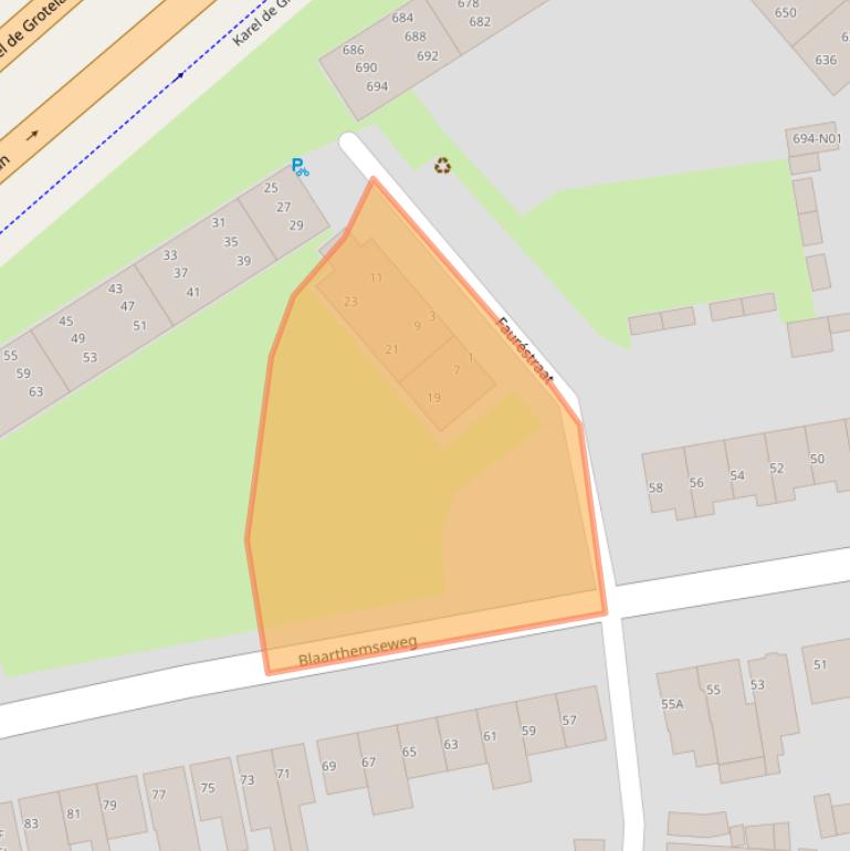 Kaart van postcodegebied 5654PX.