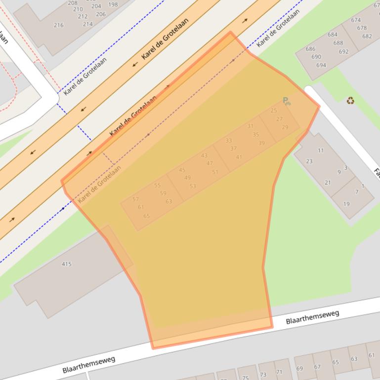 Kaart van postcodegebied 5654PZ.