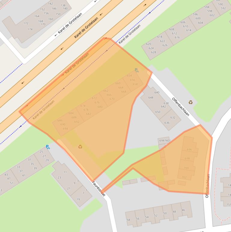 Kaart van postcodegebied 5654RZ.