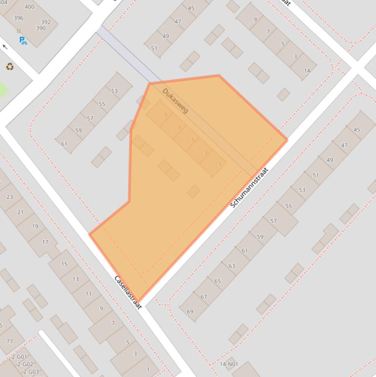 Kaart van postcodegebied 5654SJ.