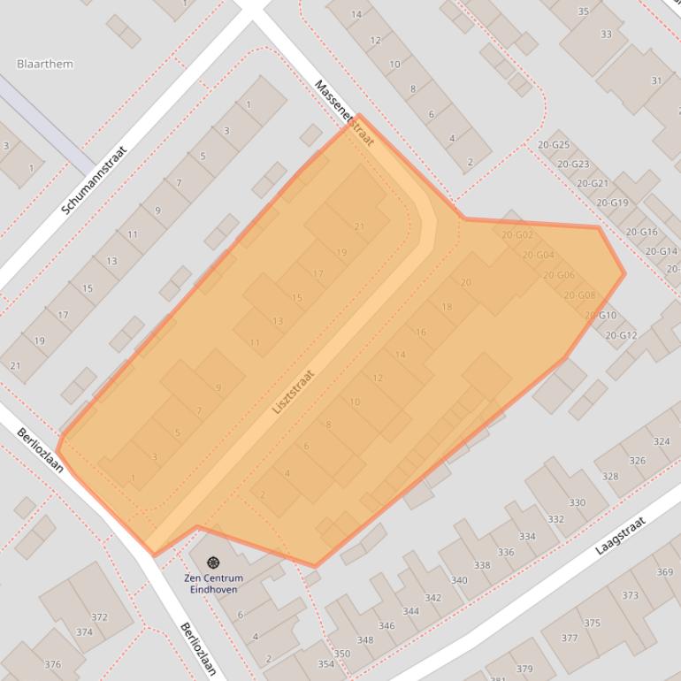 Kaart van postcodegebied 5654SR.