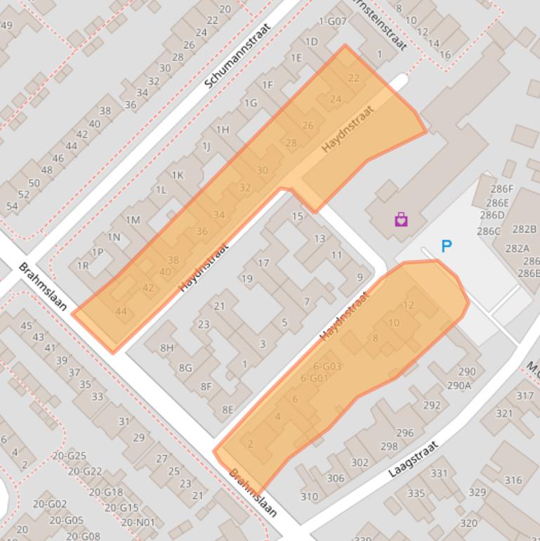 Kaart van postcodegebied 5654TB.