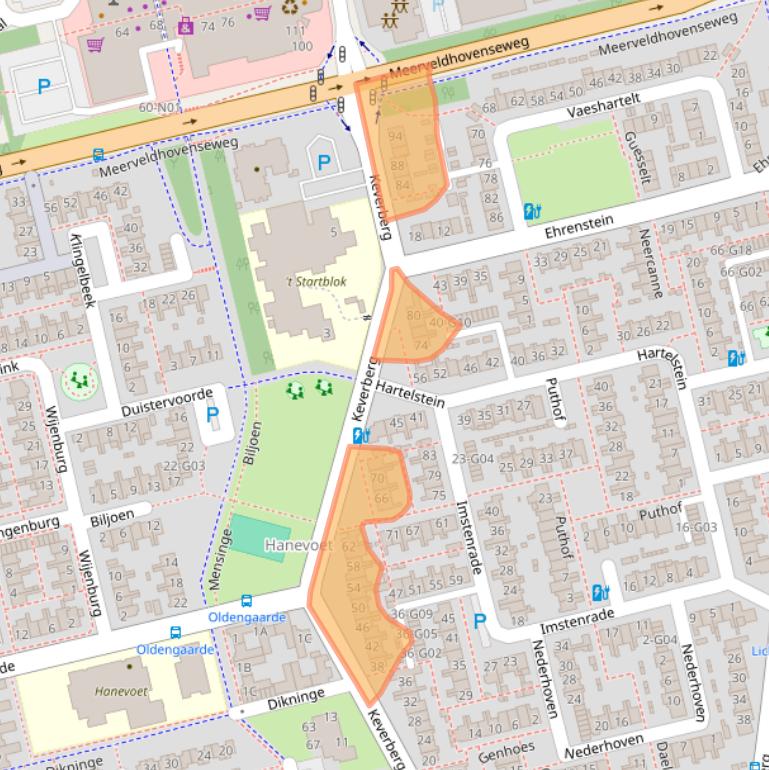 Kaart van postcodegebied 5655BC.