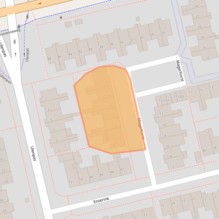 Kaart van postcodegebied 5655EJ.