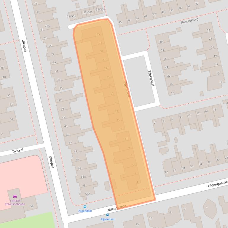 Kaart van postcodegebied 5655GA.