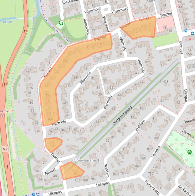 Kaart van postcodegebied 5655JK.