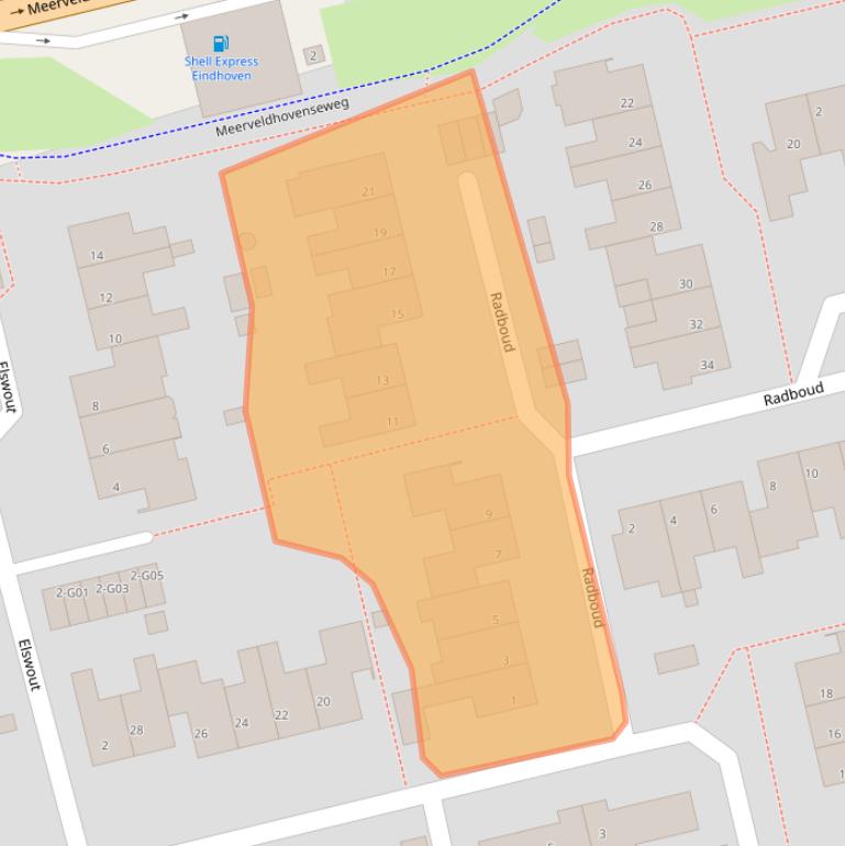 Kaart van postcodegebied 5655JT.