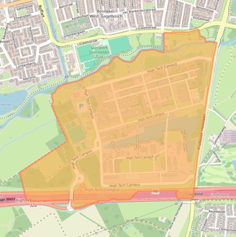 Kaart van postcodegebied 5656.