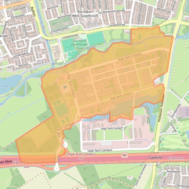 Kaart van postcodegebied 5656AE.