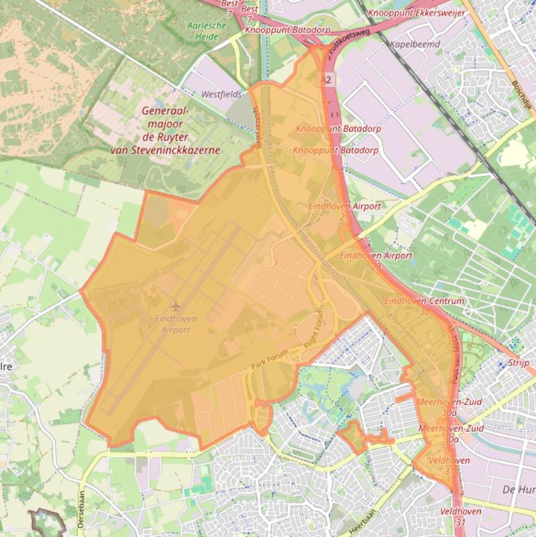 Kaart van postcodegebied 5657.
