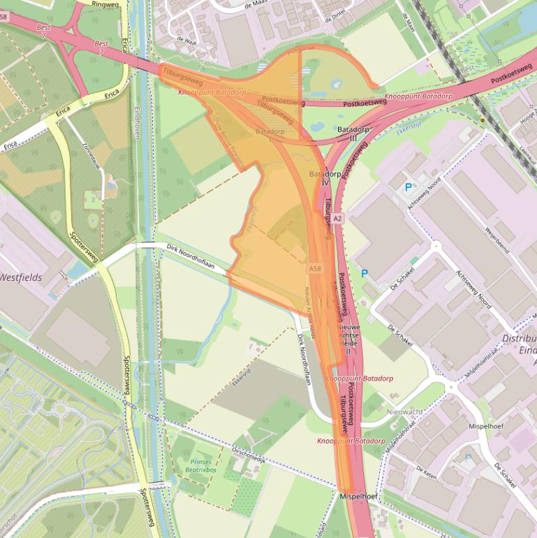 Kaart van postcodegebied 5657AE.