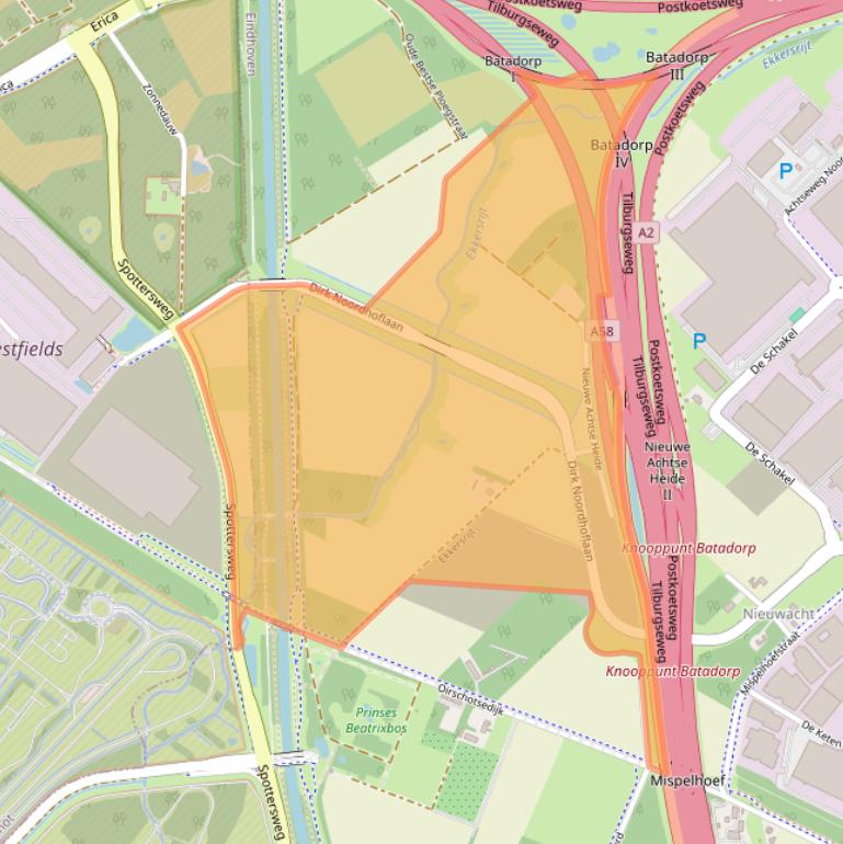 Kaart van postcodegebied 5657AG.