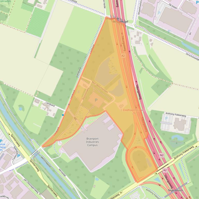 Kaart van postcodegebied 5657AH.