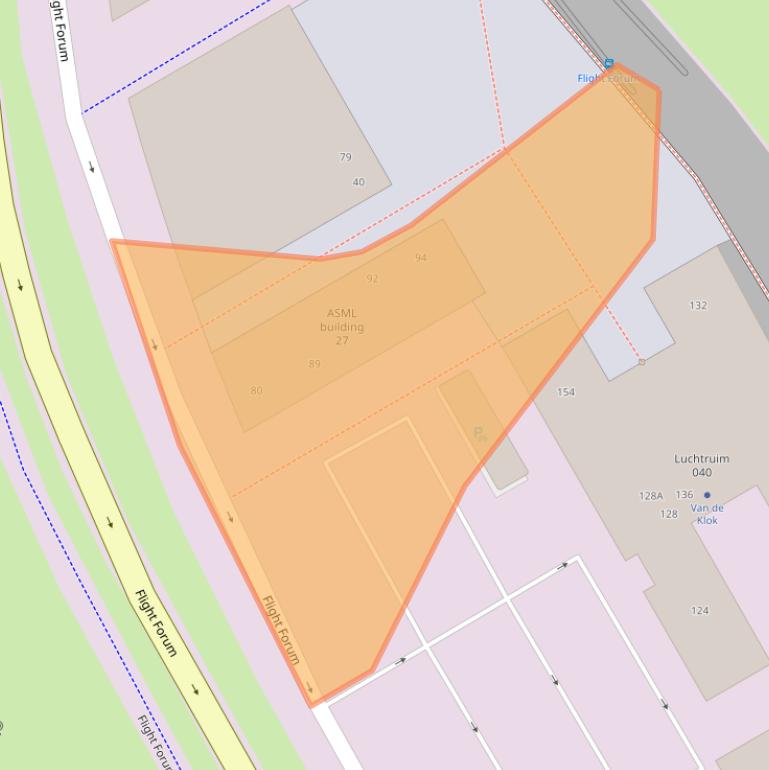 Kaart van postcodegebied 5657DC.