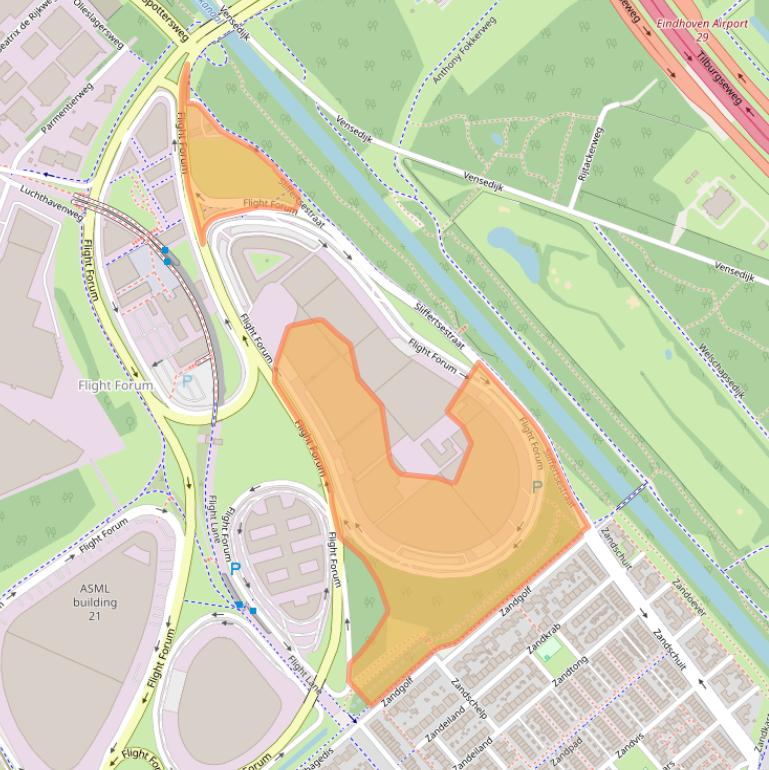 Kaart van postcodegebied 5657DX.