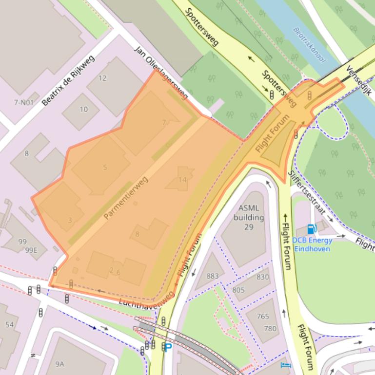 Kaart van postcodegebied 5657EH.