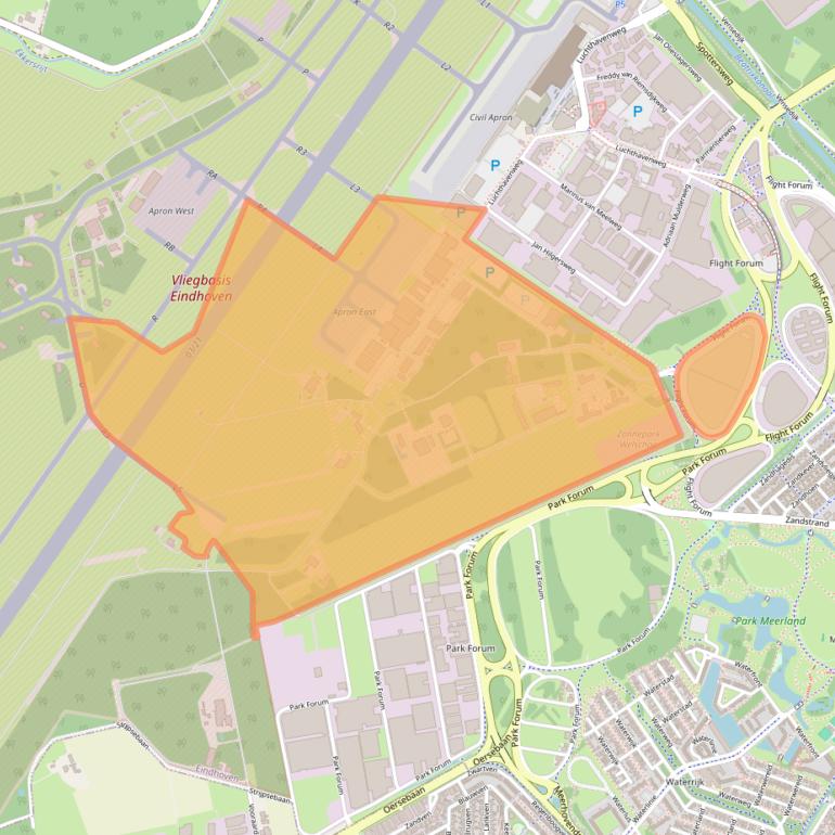 Kaart van postcodegebied 5657EZ.