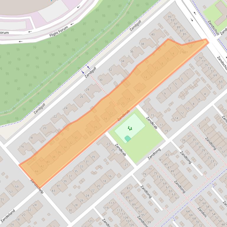 Kaart van postcodegebied 5658AD.