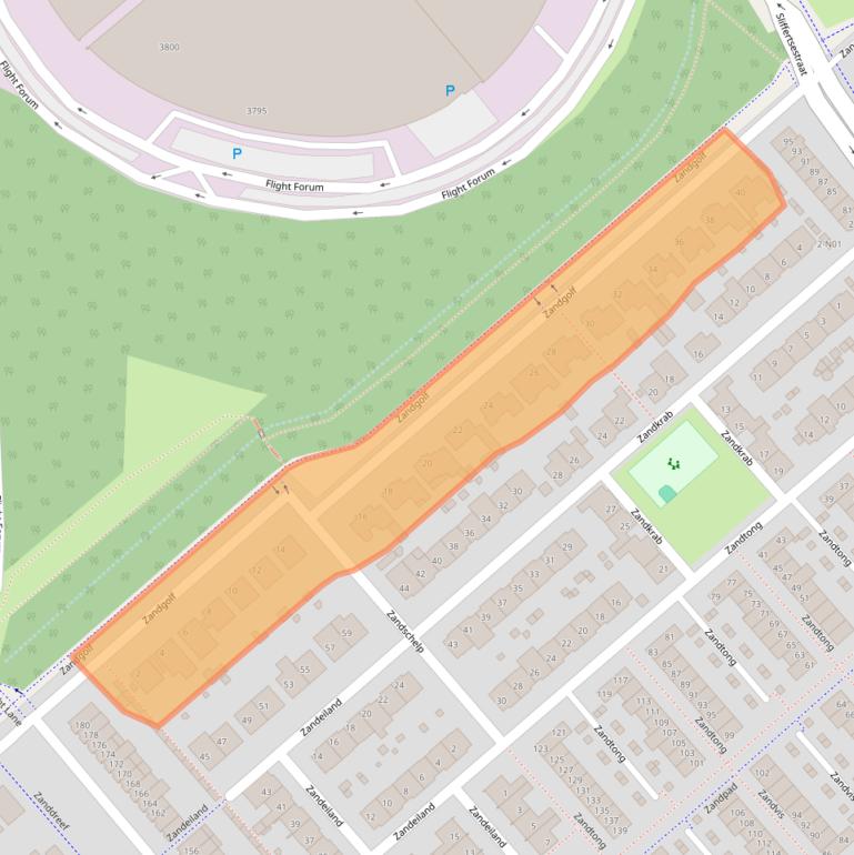 Kaart van postcodegebied 5658AJ.