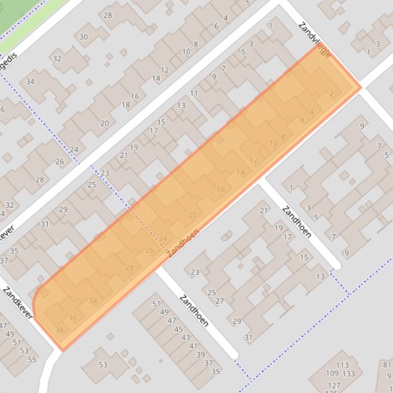 Kaart van postcodegebied 5658AL.