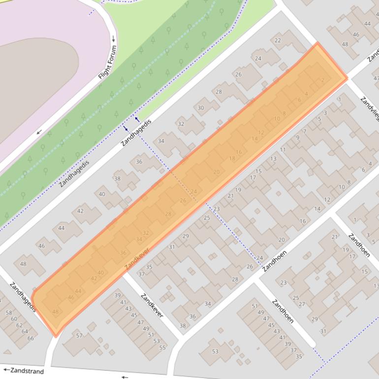 Kaart van postcodegebied 5658AP.